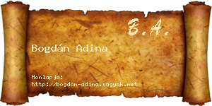 Bogdán Adina névjegykártya